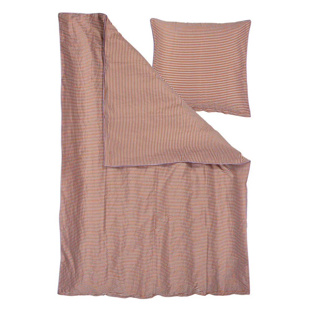 Bahne Interior  Horizontal Stripe sengetøj - amber/lilla