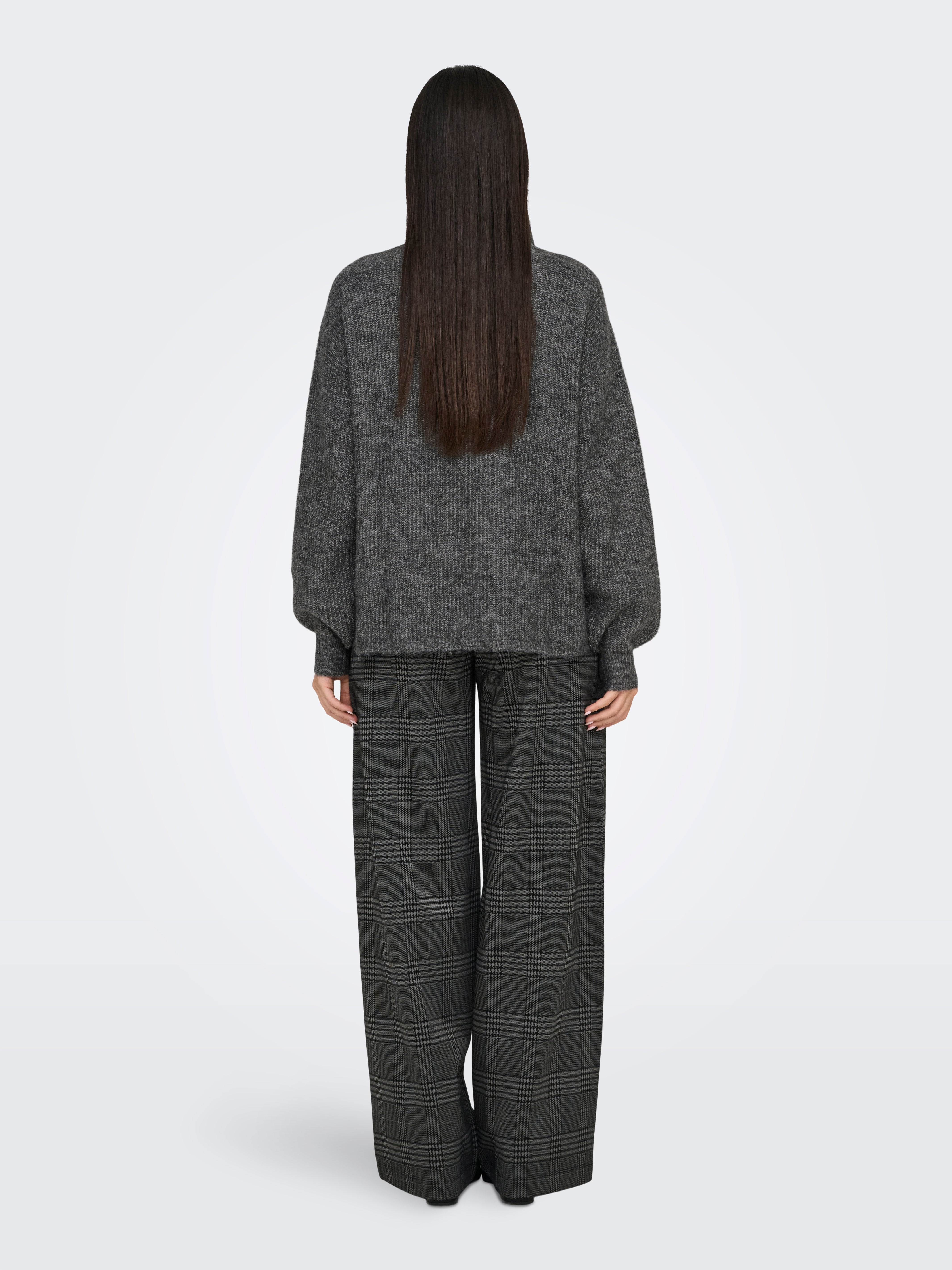 JDYINGEBORG Strickpullover Dark Grey Melange