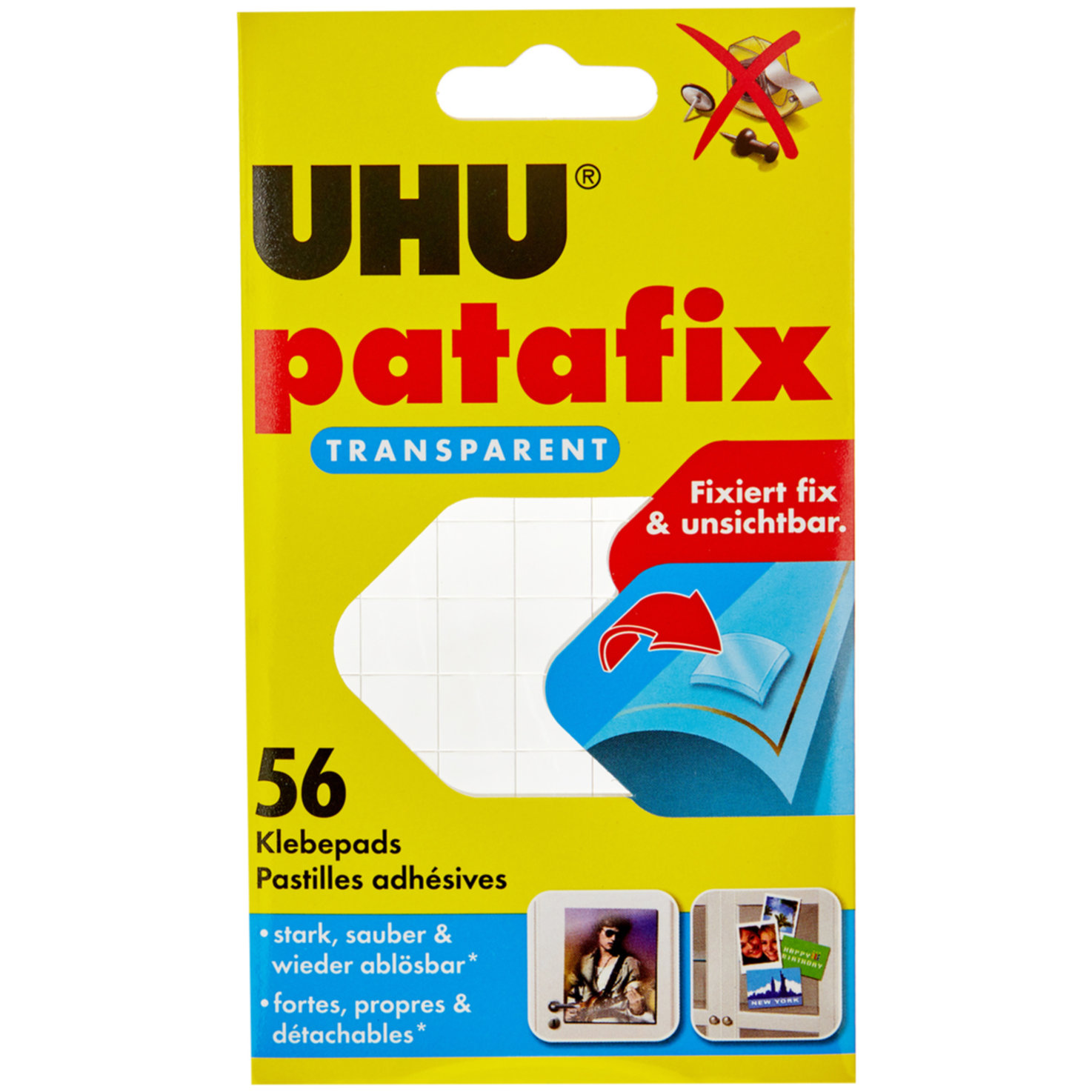 Uhu Patafix Kleber transparent 56 Stück