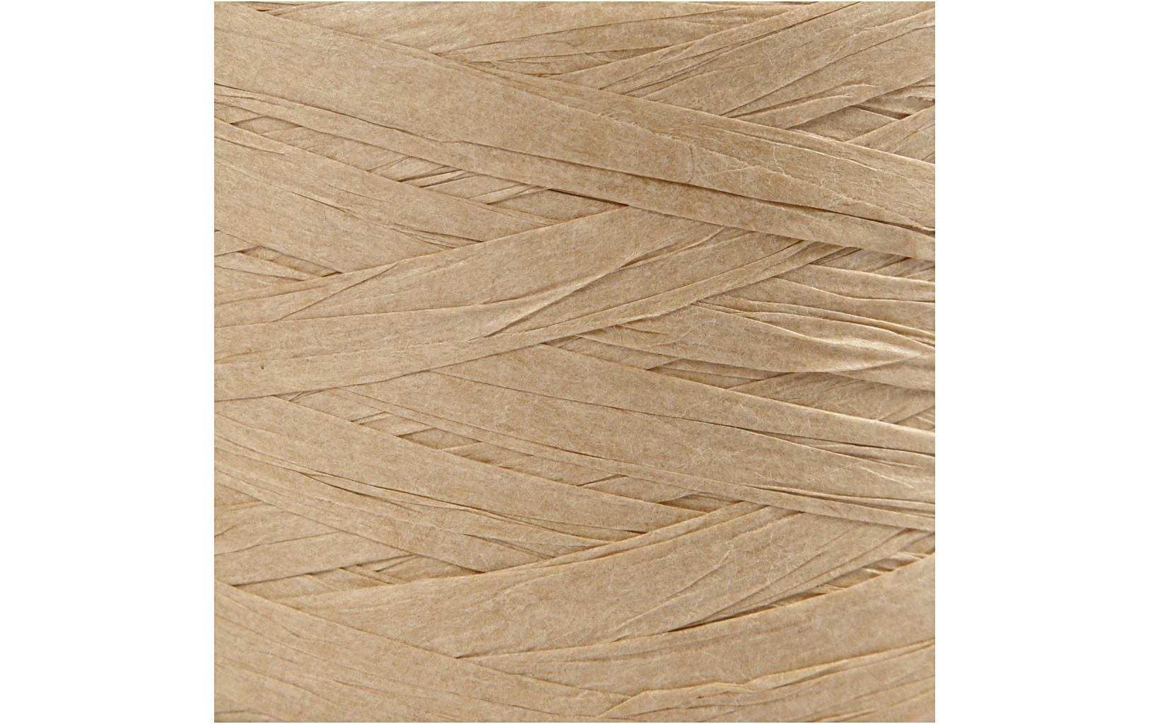 Geschenkband Raffiabast 8 mm x 100 m, BeigePapierbast für Geschenke
