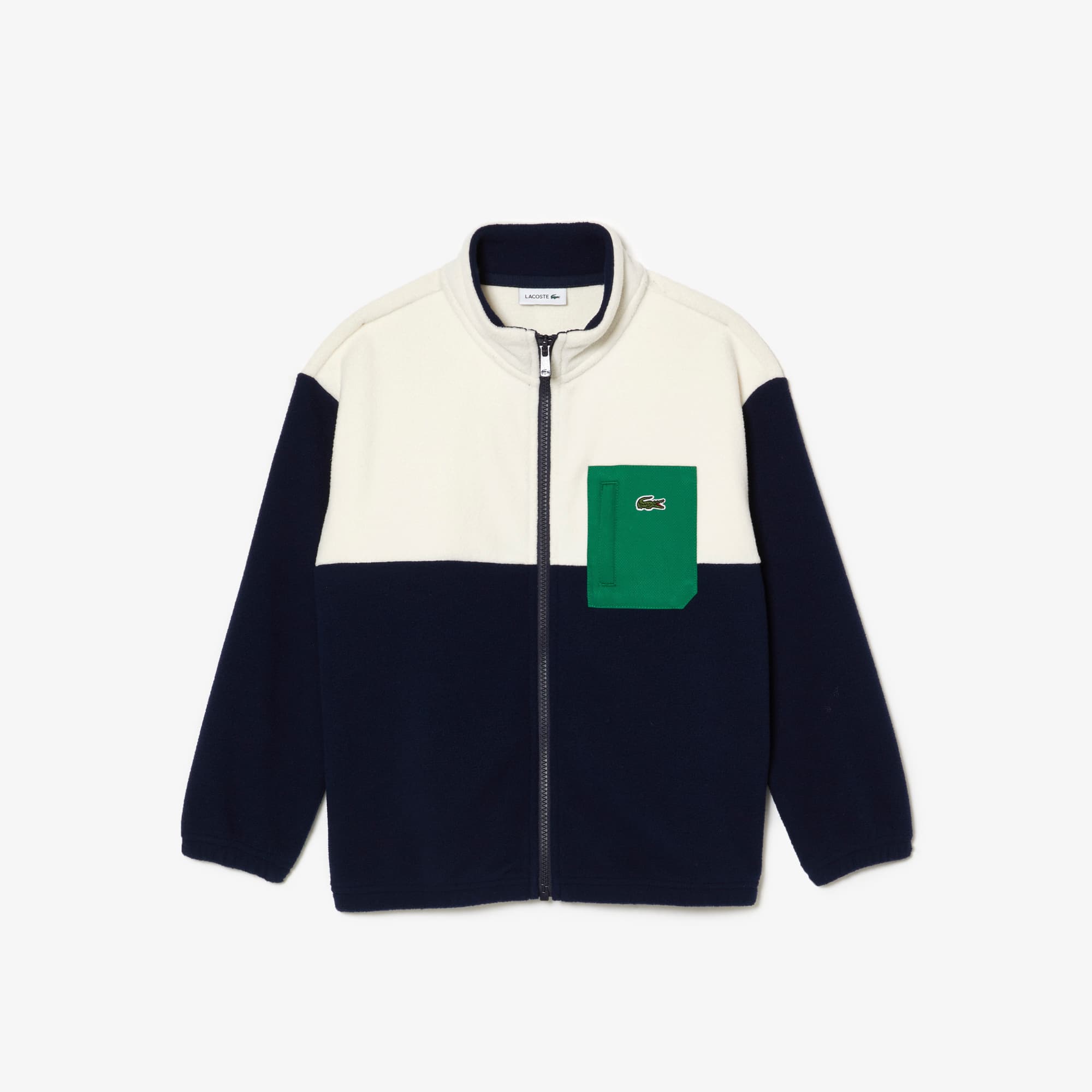 Sweatshirt zippé contrasté avec col montant Pullovers & Sweatshirts - Bleu - Lacoste - Enfant
