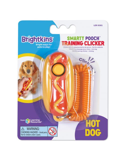 Brightkins Clicker Hot Dog - Hondenopvoeding - Oranje Rood