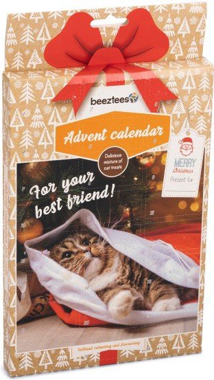 Beeztees kattensnack Kerst adventskalender Miauw 24 stuks