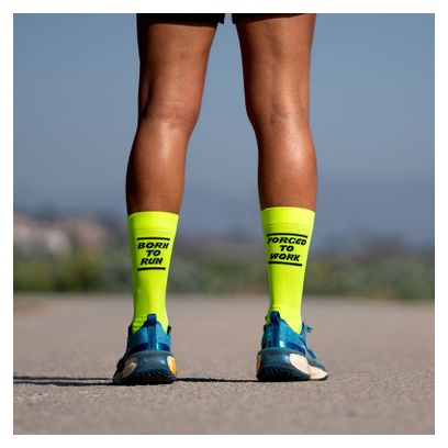 Chaussettes Sporcks Born To Run Jaune