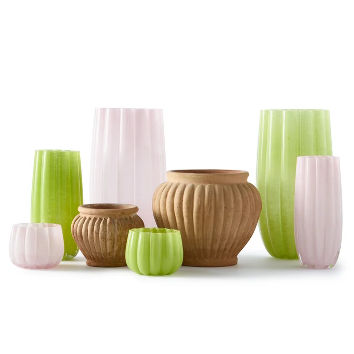 Pols Potten - Melon Vase Hurricane, light pink