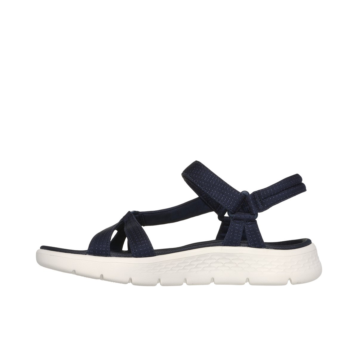 2X les points-Gowalk_flex-Sandales à lanières - Talon plat - Marine