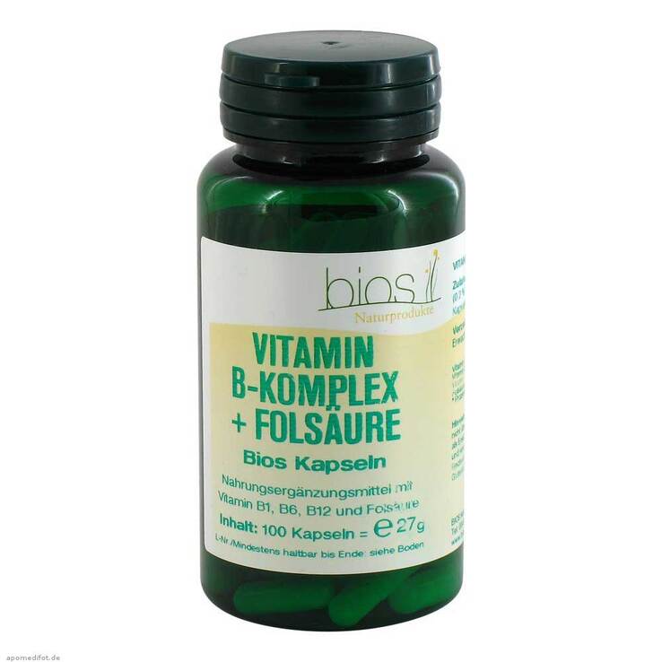 Vitamin B Komplex + Folsäure Bios Kapseln, 100 St