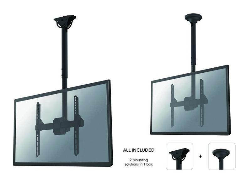 NEOMOUNTS Deckenhalterung NM-C440 Schwarz Deckenhalterung für Flachbildschirme/Fernseher bis 60