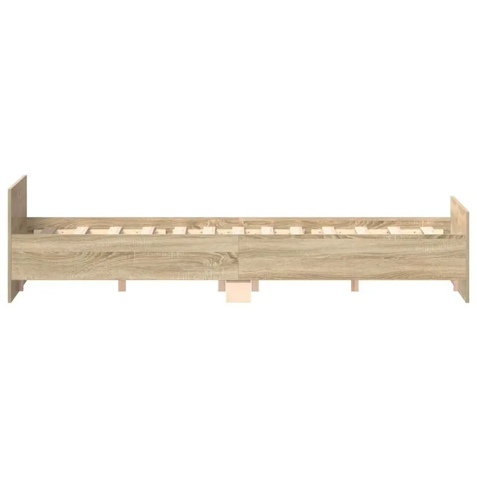 vidaXL - Bed frame met hoofd- en voeteneinde - sonoma eikenkleur - 140x200 cm