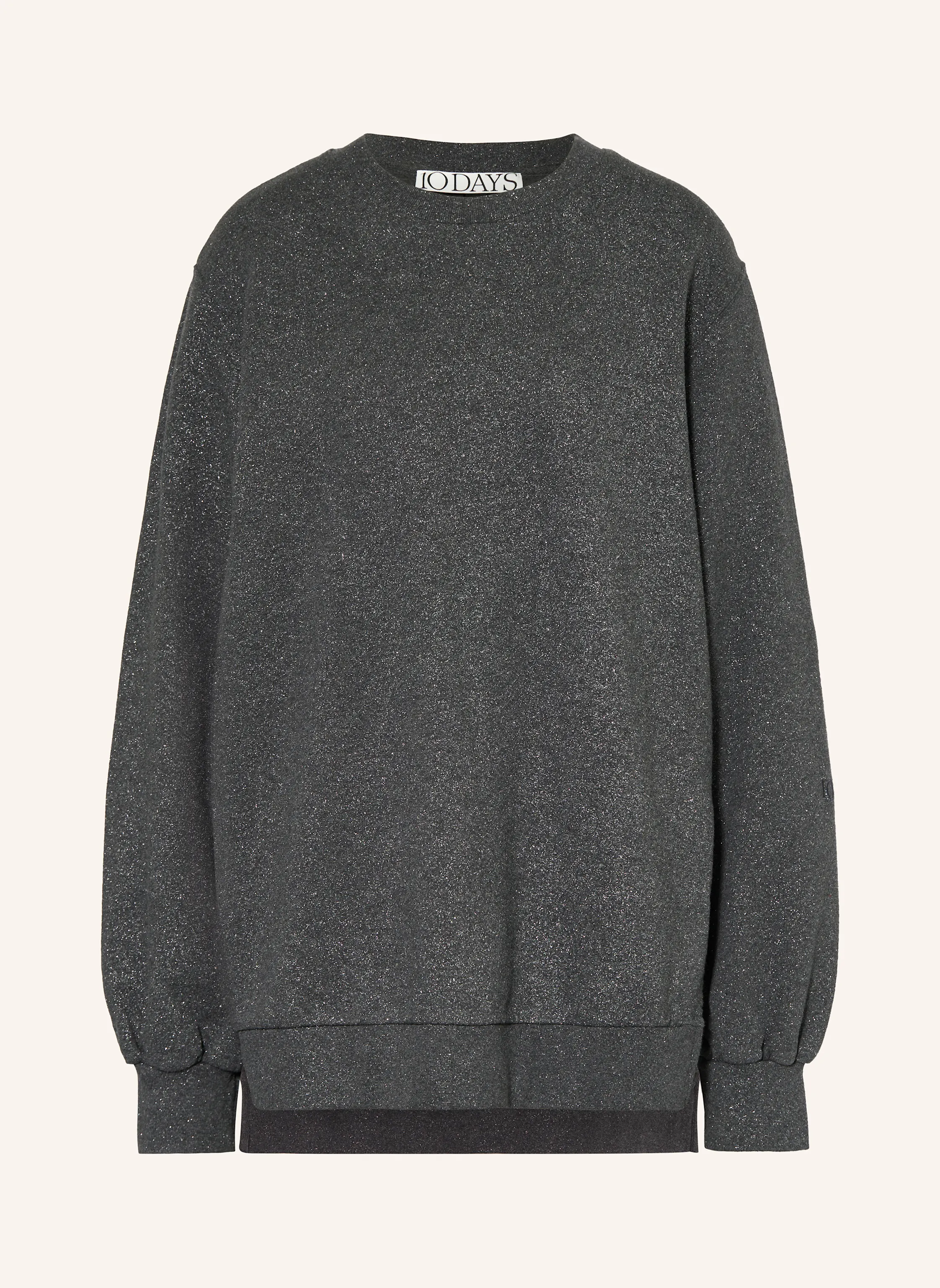 10DAYS Oversized-Sweatshirt mit Glitzergarn