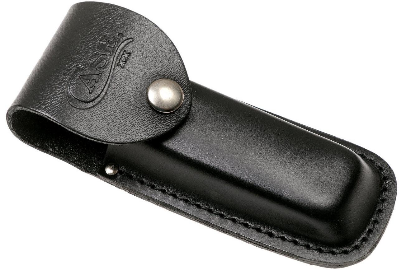 Case Leather Sheath Large 52235 Genuine Black Leather lederen foedraal