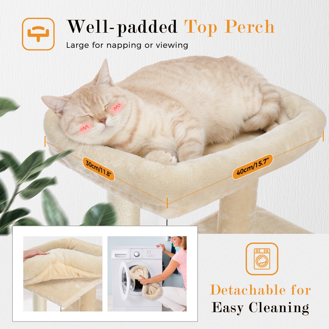 Pawz Road Kratzbaum 3 Etagen Kätzchen beige