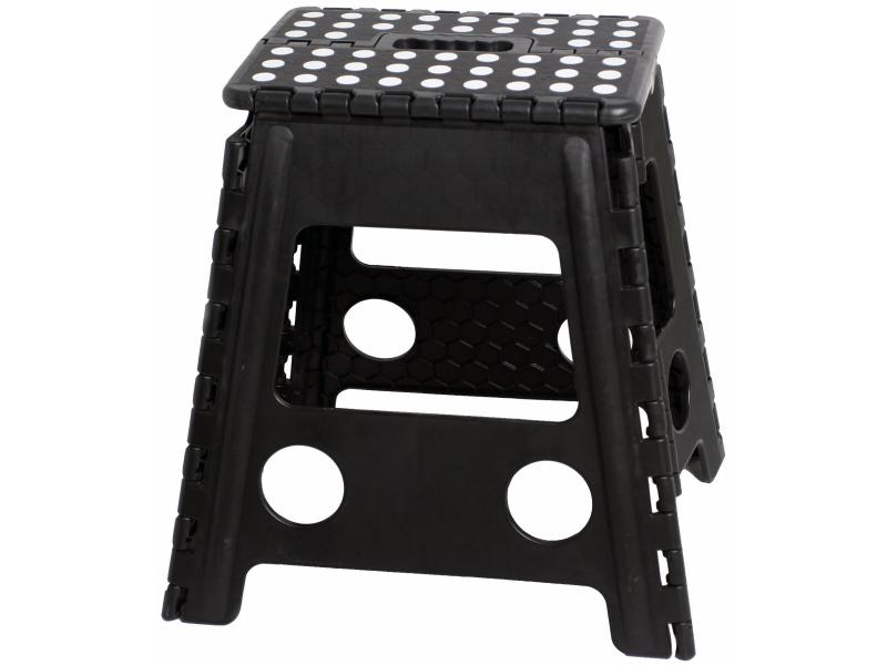 M & B Klapphocker Klapp-Klick Big Kunststoff, Schwarz Farbige Hocker zum zusammenklappen