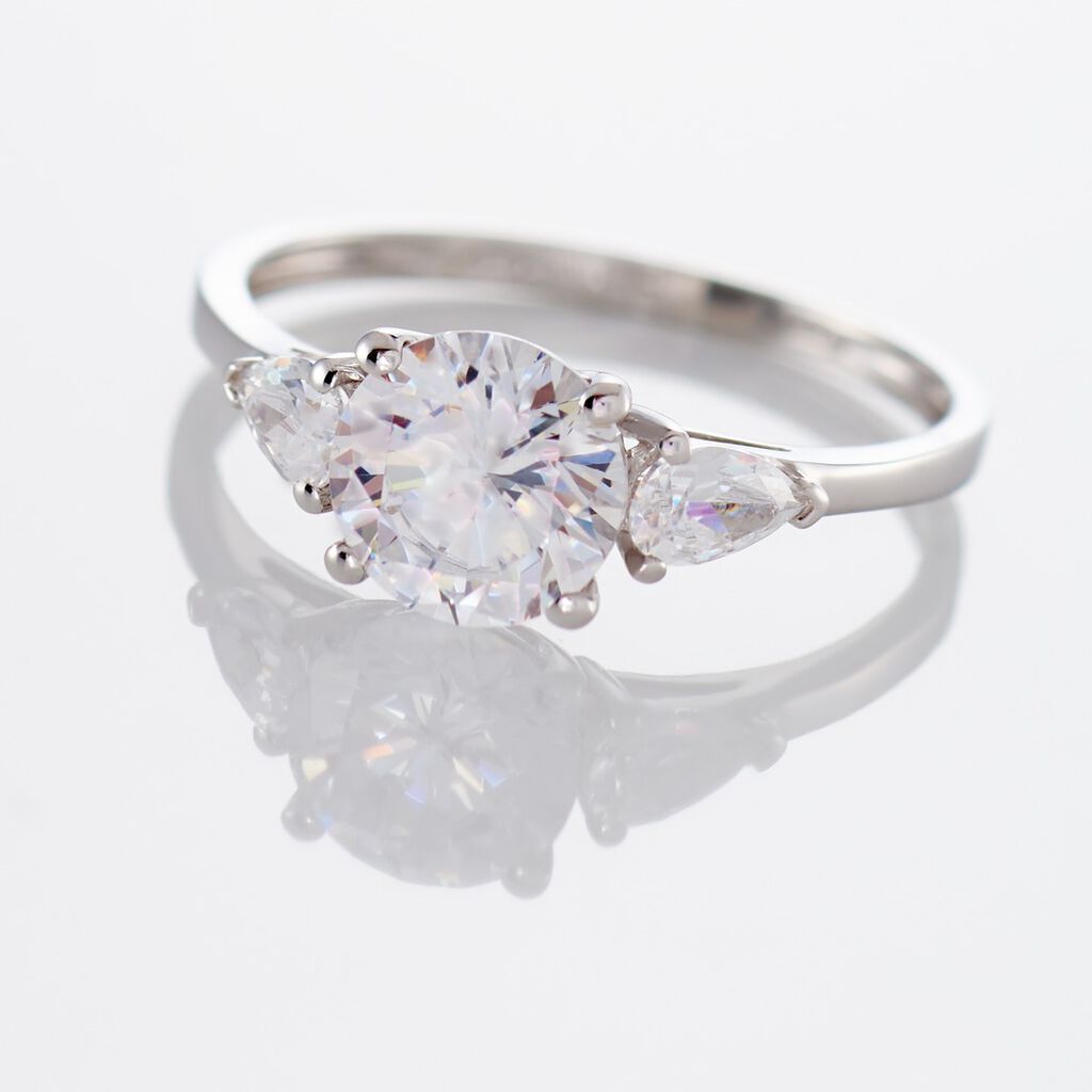 Bague Giana Or Blanc Oxyde De Zirconium