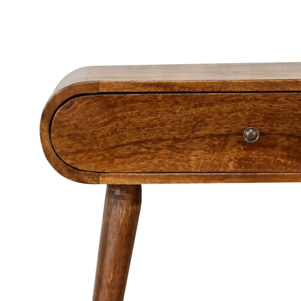 Artisan Furniture Solid hout Ronde Kastanje Sidetable