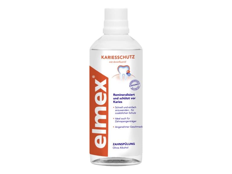 elmex Mundspülung Kariesschutz 400 ml Mundwasser zur Remineralisierung der Zähne und zum Schutz vor Karies