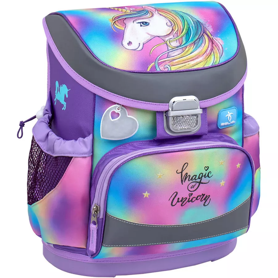 Belmil Schulranzen Mini Fit Schulranzen Set 5-teilig mit Brustgurt Rainbow Color