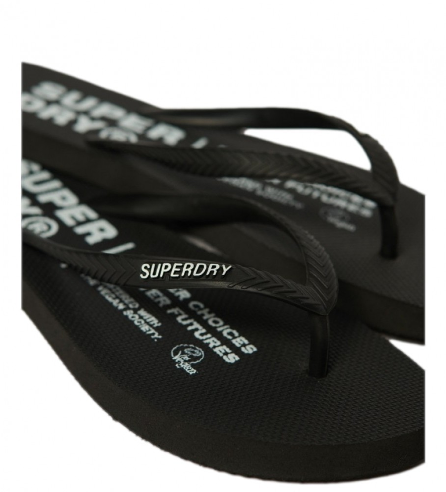 Chinelo vegano Superdry preto