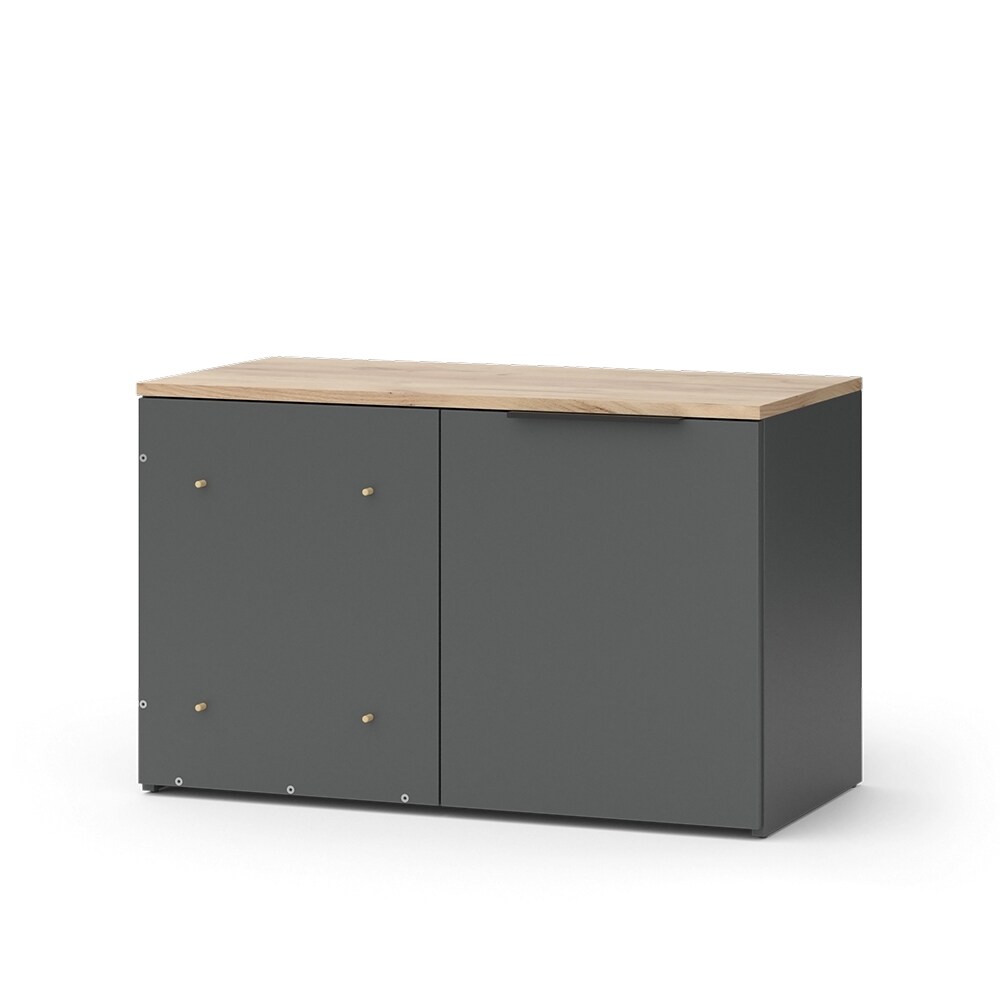 Vicco Eckkommode Wido Anthrazit Eiche 80 x 50 mit Tür