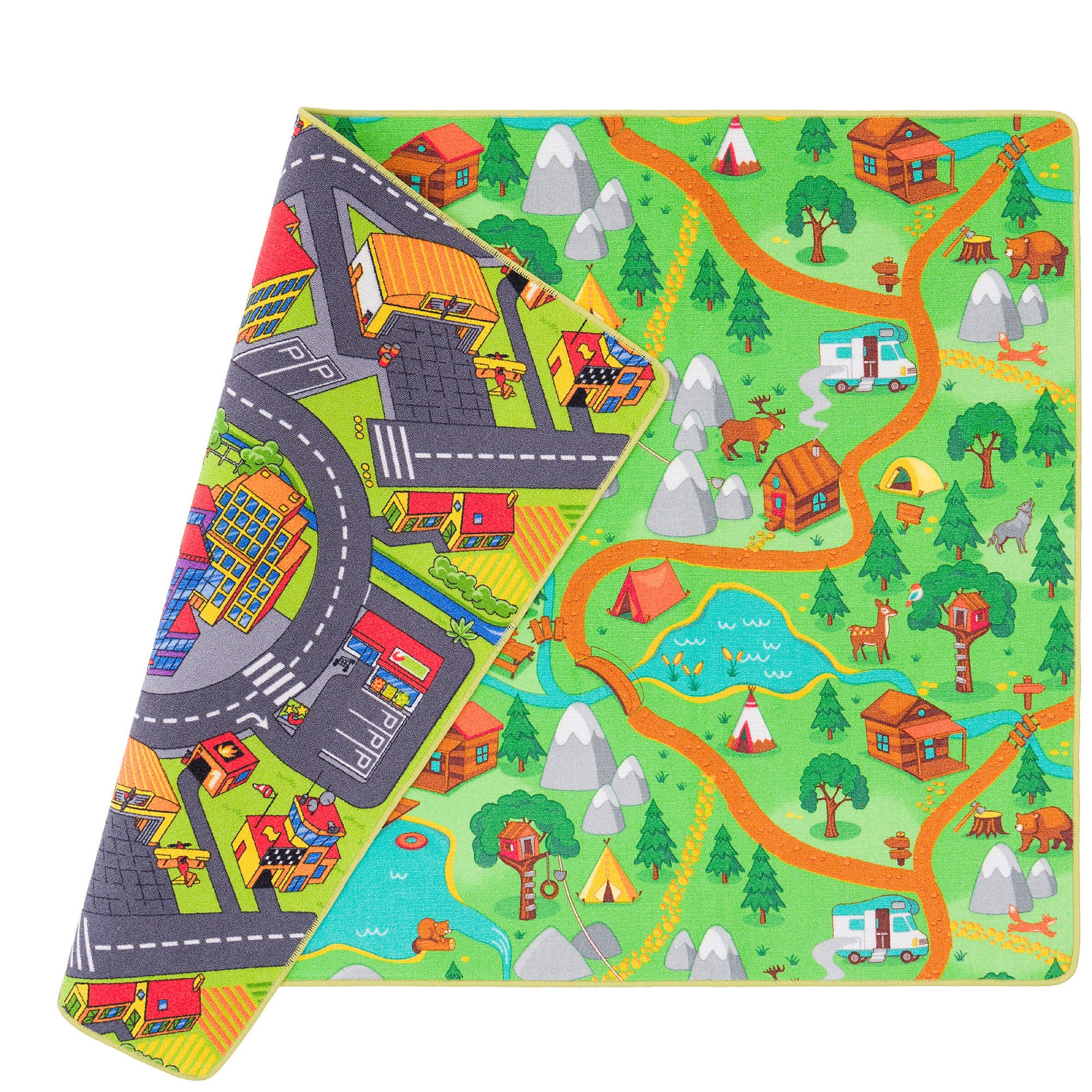 Pergamon Straßenteppich Beidseitig Straßenlandschaften Anthrazit - 140x200 cm