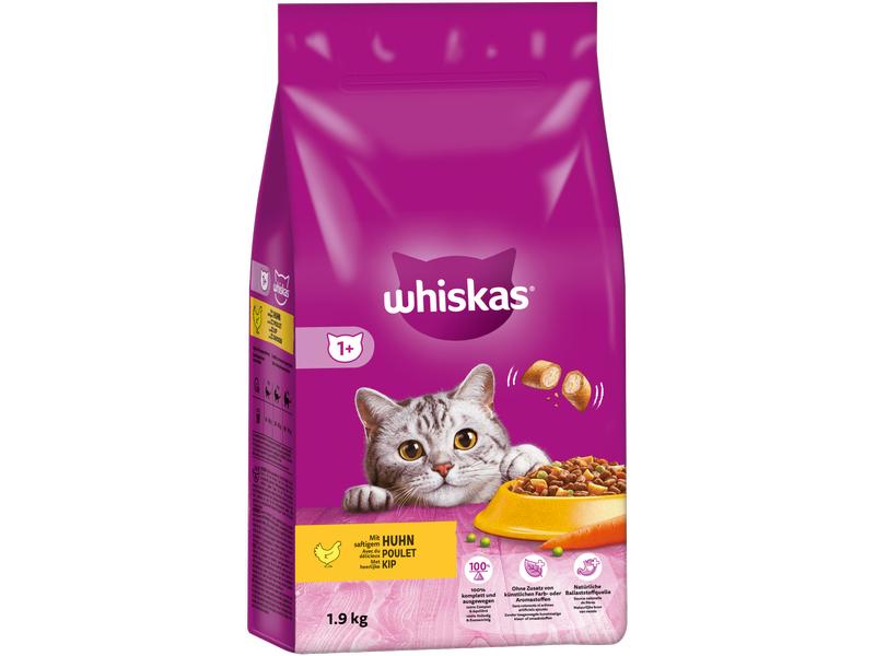Whiskas Trockenfutter Huhn Auswahl 1 , 1.9 kg Alleinfuttermittel für ausgewachsene Katzen