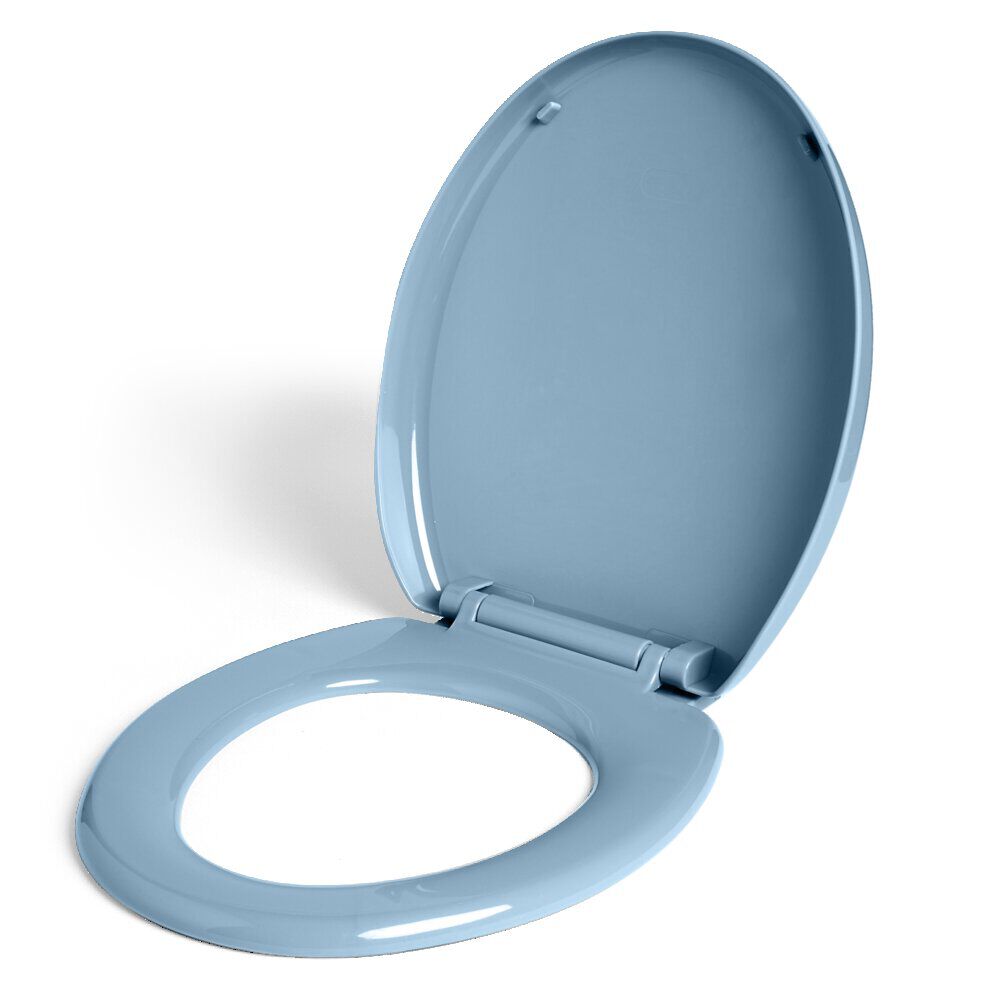 Abattant WC universel avec frein de chute 37x43cm bleu