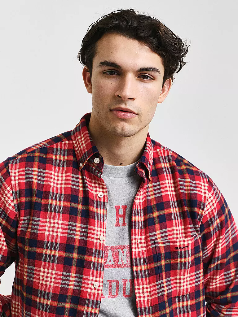 GANT Flanellhemd  rot