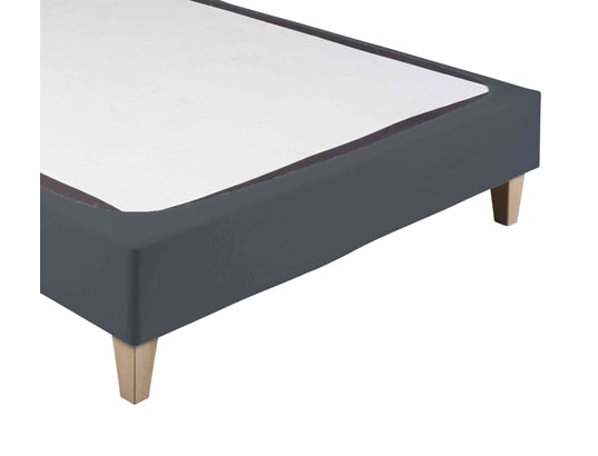 TERRE DE NUIT - Cache sommier coton jersey anthracite 160 x 200