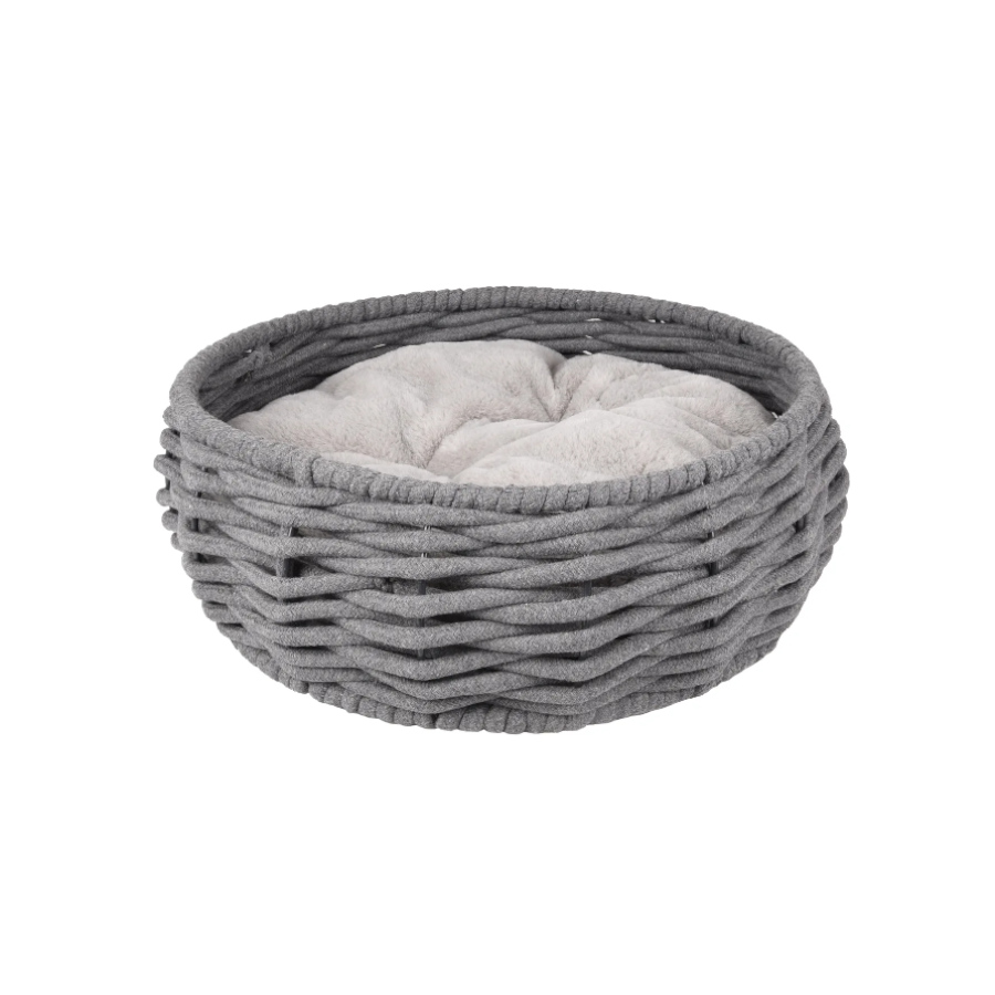 Cama/berço redondo cinza Flamingo Zinzi para cães