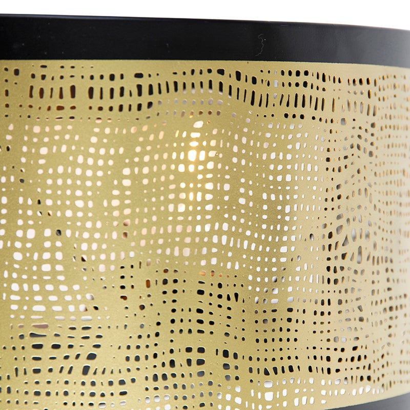 Vintage wandlamp, zwart met messing, 30x17 cm - Kayleigh