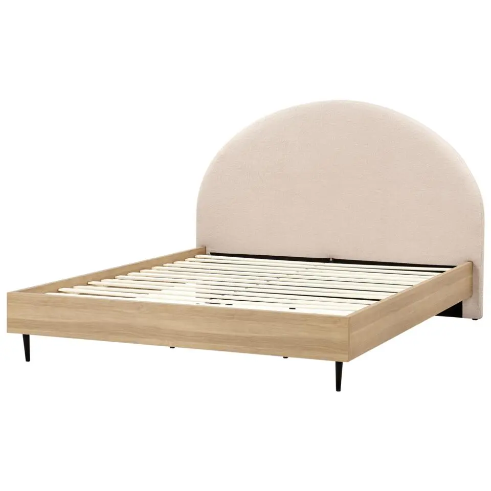 MILLAY - Bed - Beige - 180 x 200 cm - Bouclé