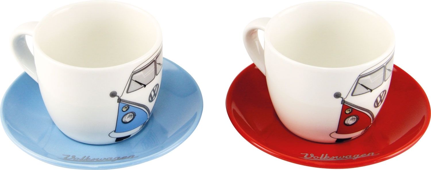 VW Collection T1 Bulli Espresso Tassen Set 2 Stück 100 ml