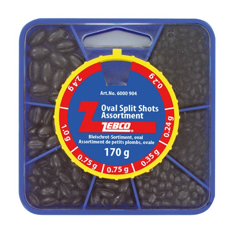 Boite Assortiment Plombs Zebco Oval Split Shot