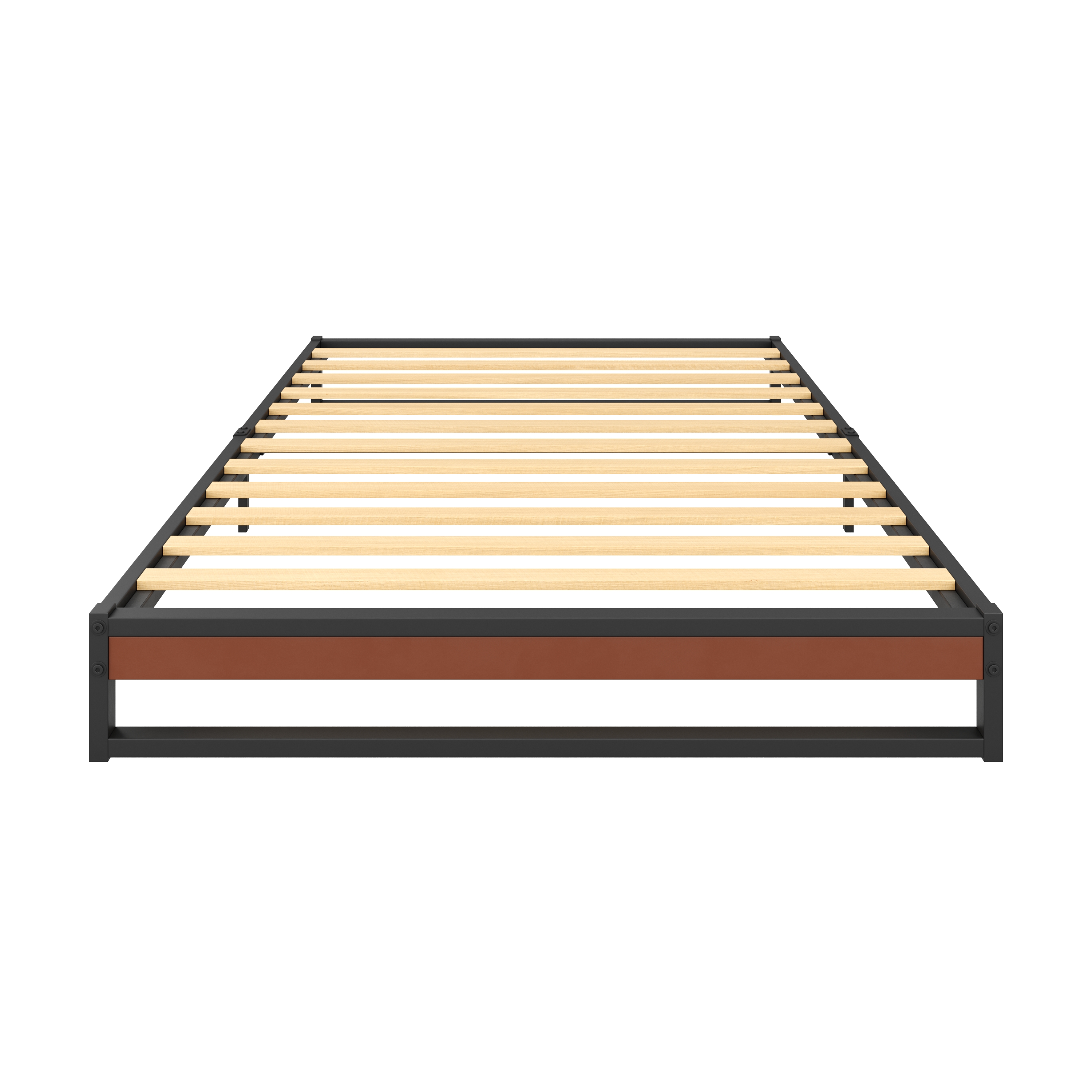 Metallbett HERTA 90 x 200 cm schwarz/natur