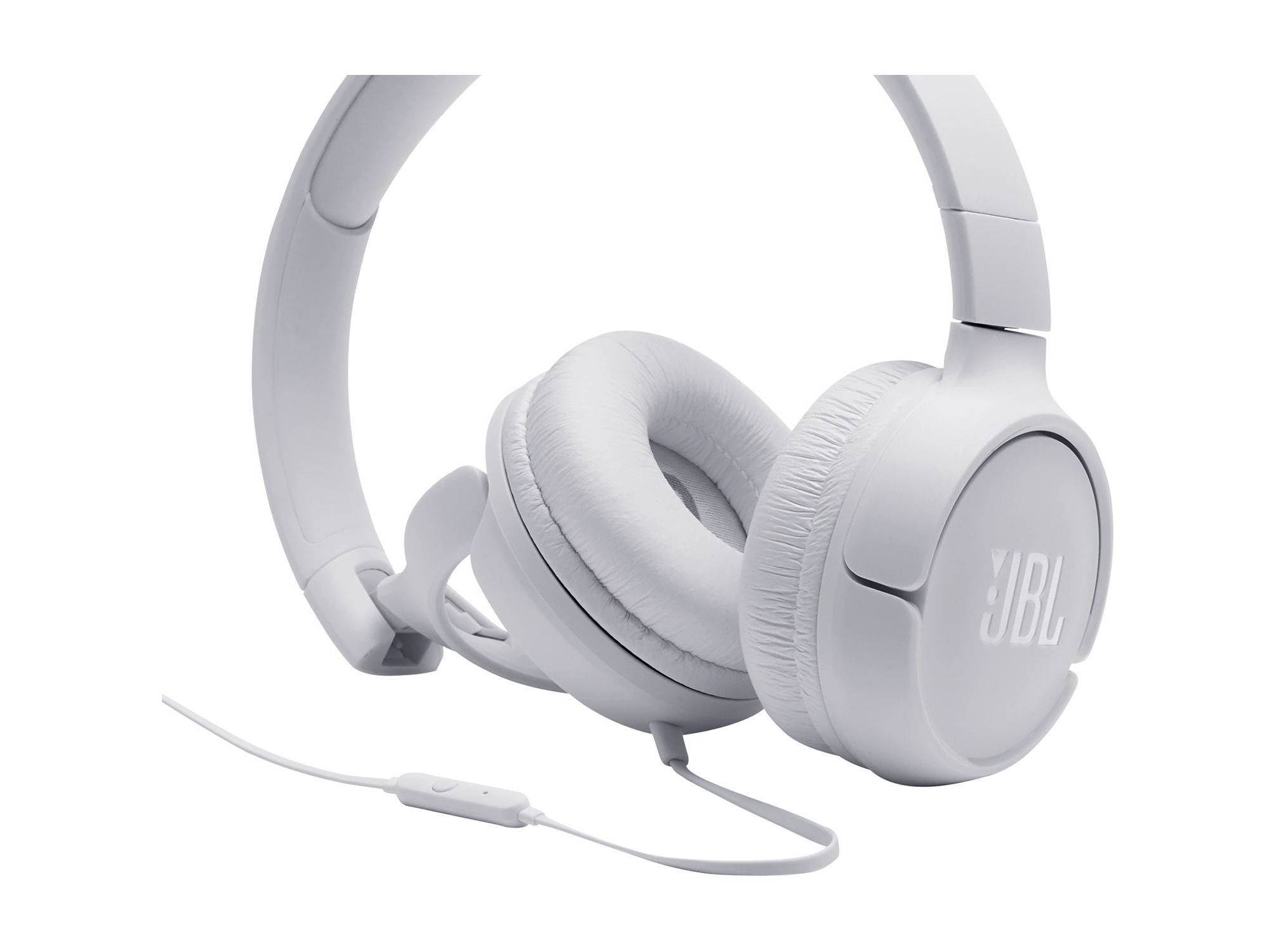 AUSCULTADORES COM FIO JBL T500 BRANCO