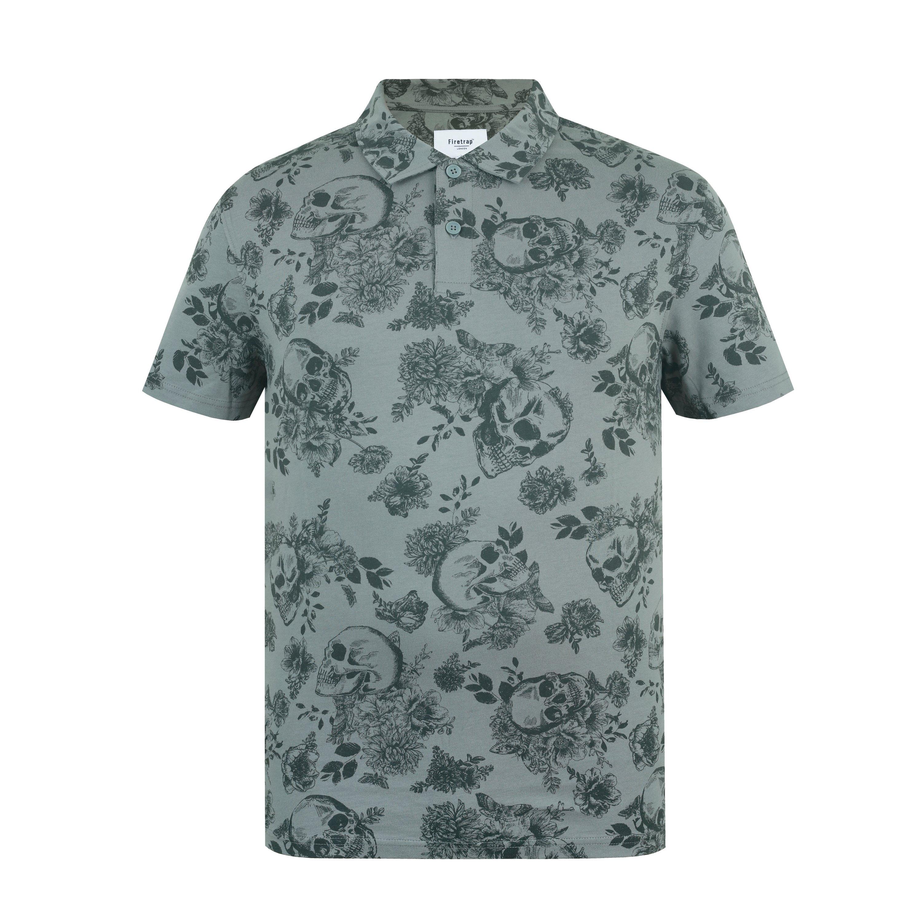 Firetrap All Over Print Polo Top Mens