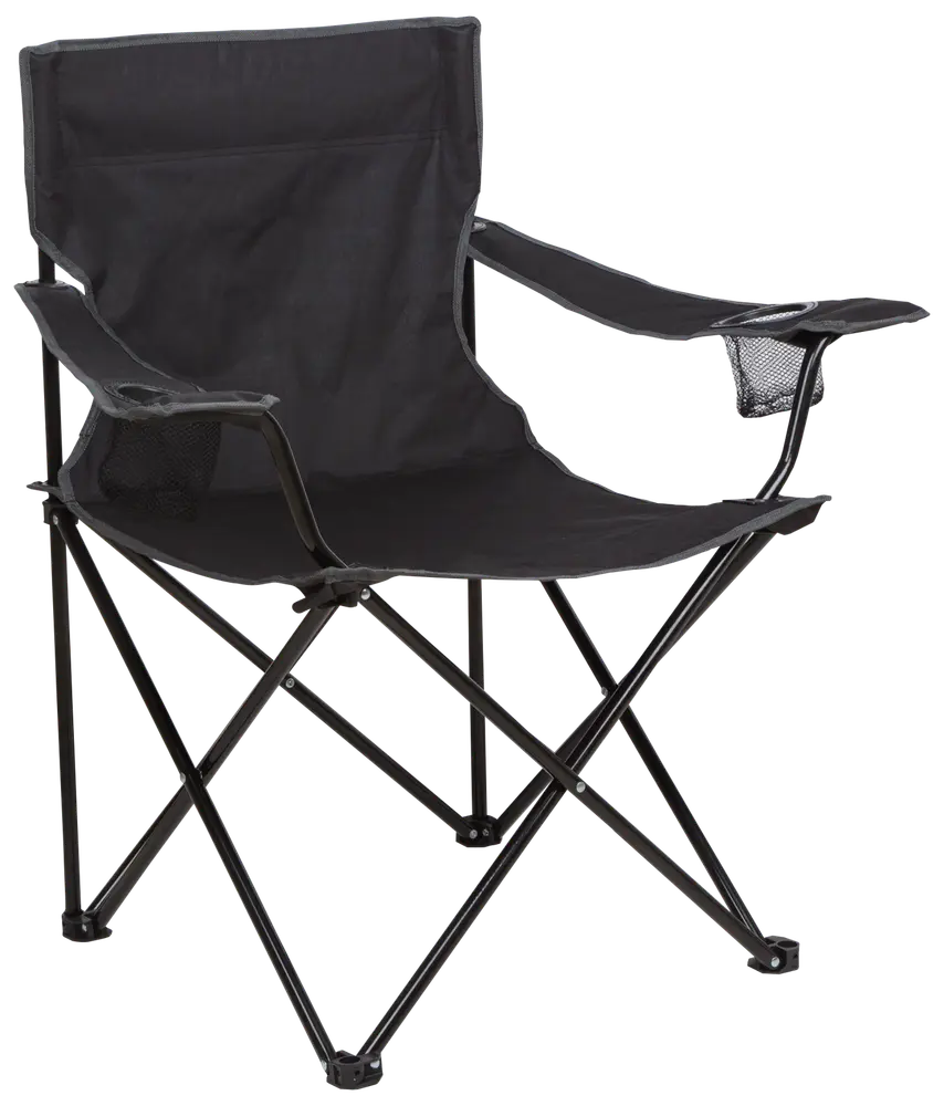 Nakano Festivalstol sort med kopholder