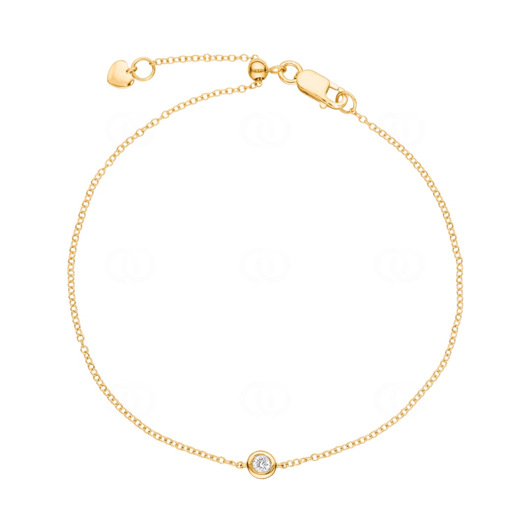 Armband 750/18 K Gelbgold mit Diamant 0.05 ct H/si