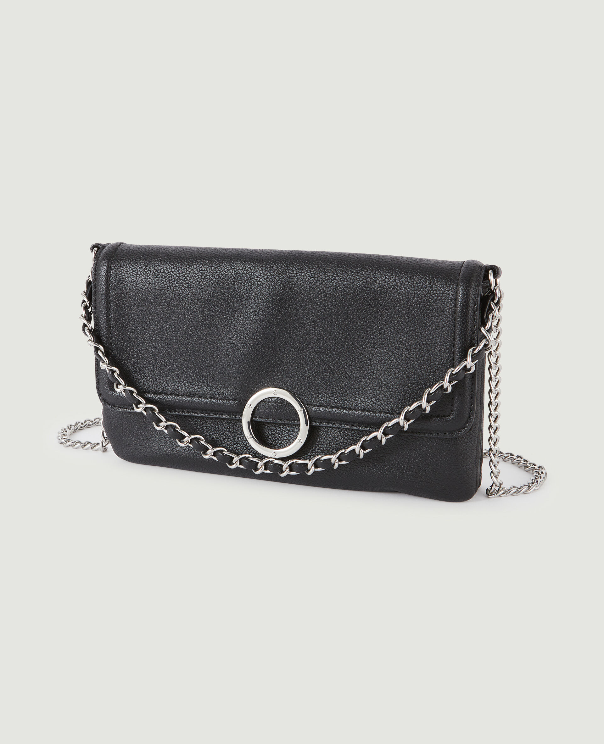 Sac pochette avec chaines - Noir