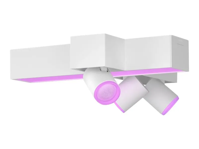Philips Hue White and Colour Ambiance Centris - Loftsspotlys - LED-lyspære x 3 - GU10 - total: 17.1 W (tilsvarende 150 W) - klasse A - 16 millioner farver - 2000-6500 K - hvid