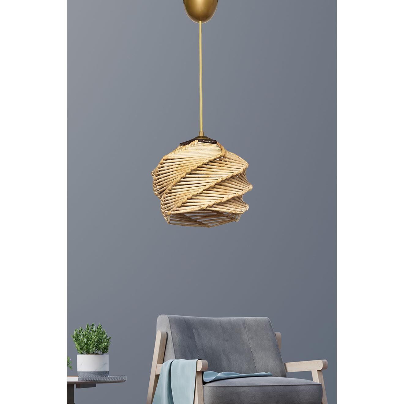 Asir Group LLC Suspension Primante doré/beige - 20x20x16 cm