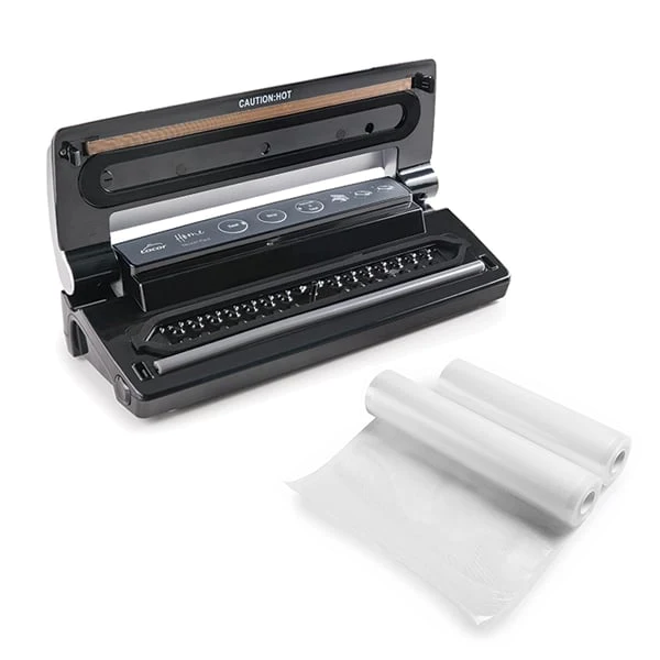 Lot appareil à emballer sous vide 35,5 cm et 2 rouleaux de sachets à d