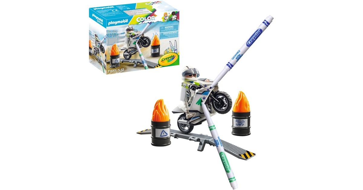 PLAYMOBILColor - Motorcrossmotor Constructiespeelgoed  (71377)