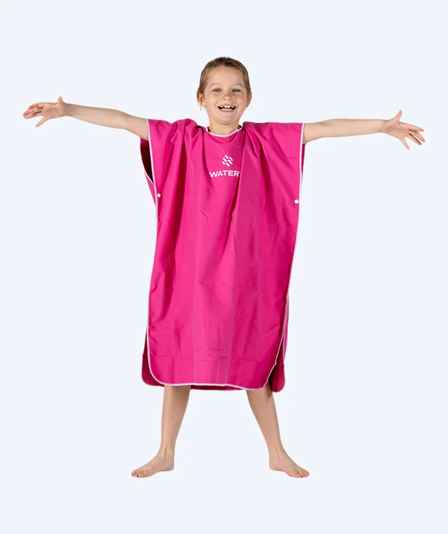 Watery badeponcho til junior - Microfiber - Pink