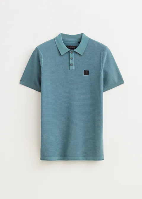 Gebreide polo viggo blauw (BLW.M)