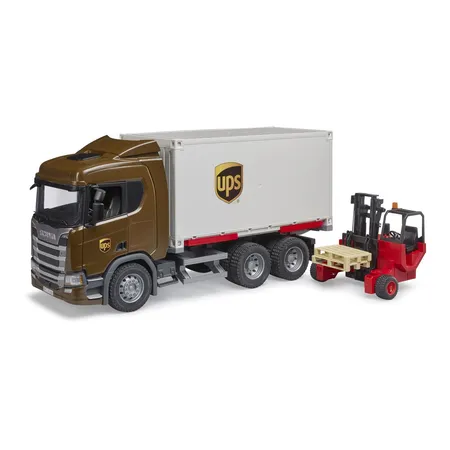 BRUDER® Scania Super 560R UPS Logistik-LKW mit Mitnahmestapler