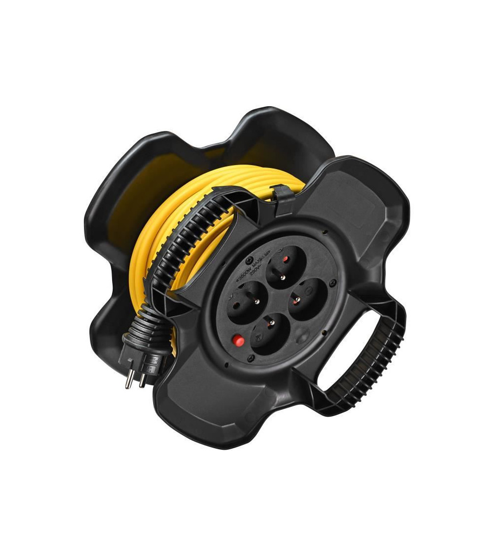 Brennenstuhl enrouleur de câble x-gum avec 4 prises 20m h05vv-f 3g1,5