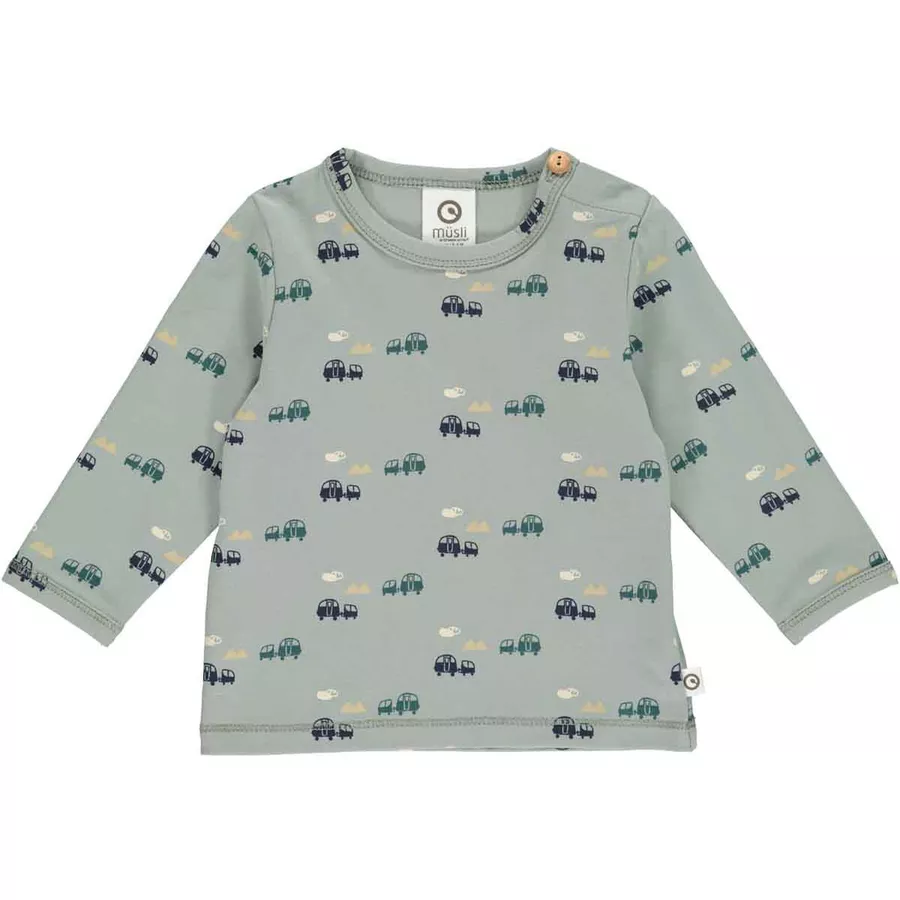 Müsli Babylangarmshirt greenbluePineRye