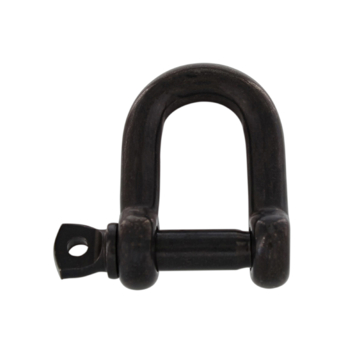 D-sluiting 6mm RVS Zwart