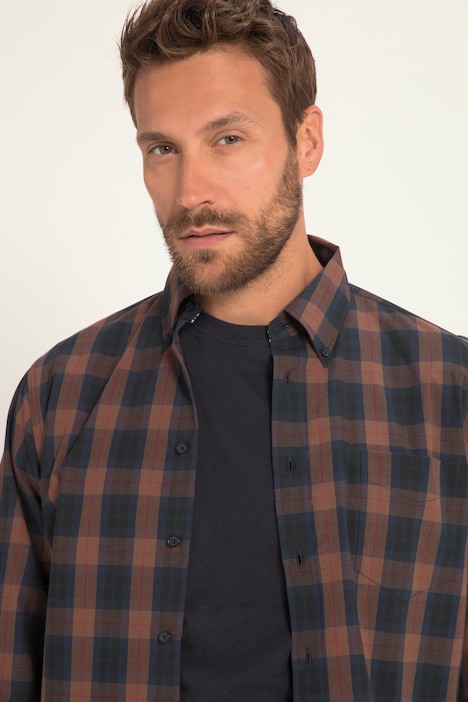 Karohemd, Langarm, Buttondown-Kragen, Modern Fit